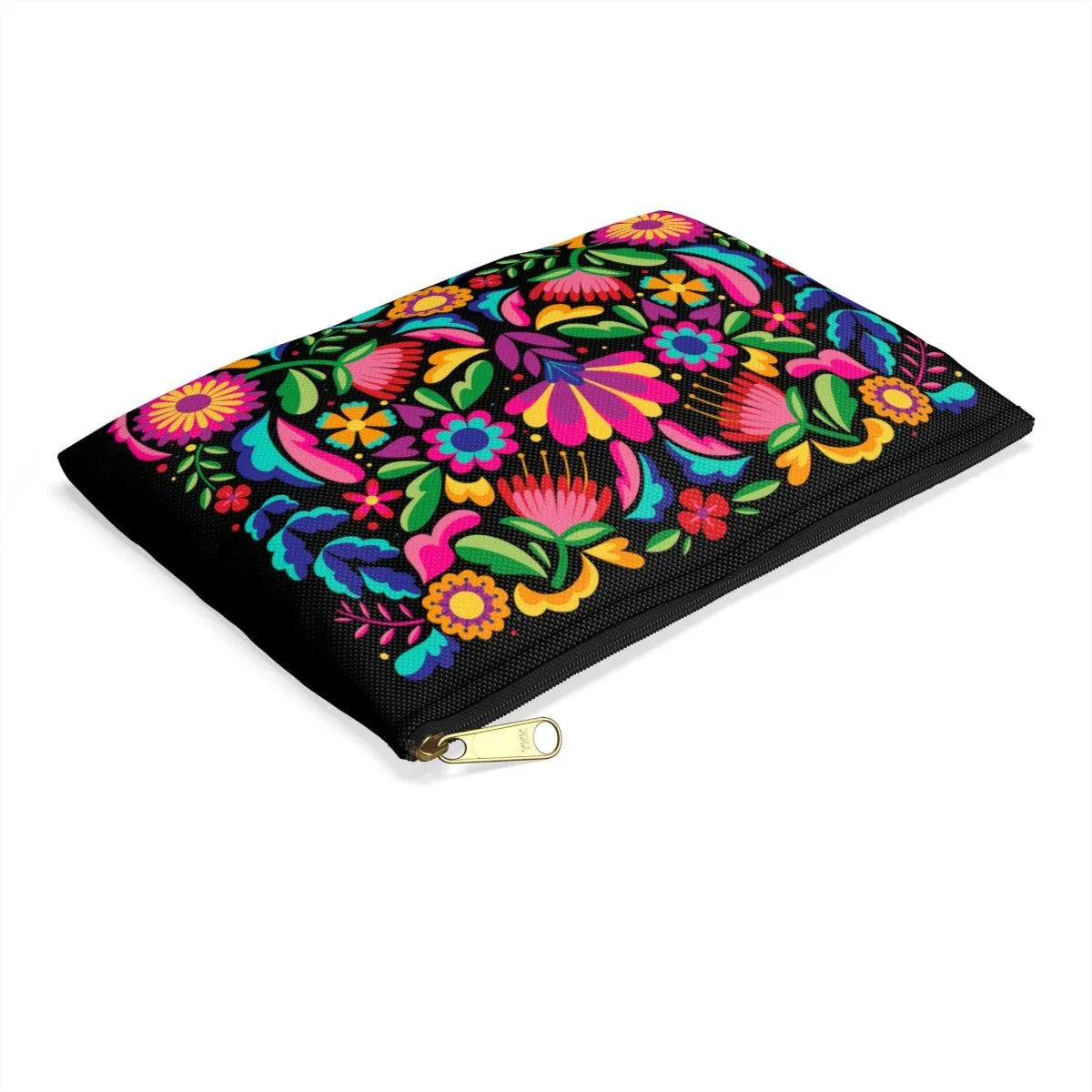 Mexican Black Otomi Print Pouch - The Global Wanderer