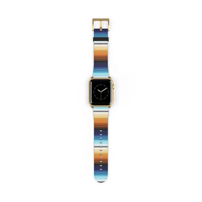 Mexican Blue-Orange Serape Watch Band - The Global Wanderer