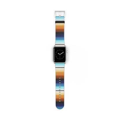 Mexican Blue-Orange Serape Watch Band - The Global Wanderer