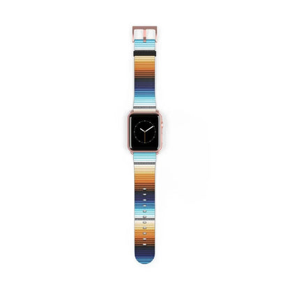 Mexican Blue-Orange Serape Watch Band - The Global Wanderer