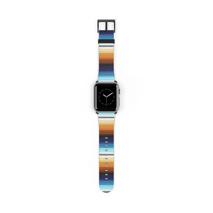 Mexican Blue-Orange Serape Watch Band - The Global Wanderer