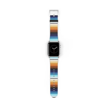 Mexican Blue-Orange Serape Watch Band - The Global Wanderer