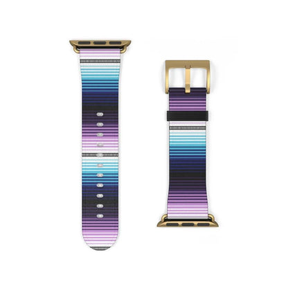 Mexican Blue-Purple Serape Watch Band - The Global Wanderer