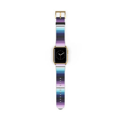 Mexican Blue-Purple Serape Watch Band - The Global Wanderer