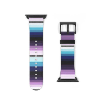 Mexican Blue-Purple Serape Watch Band - The Global Wanderer