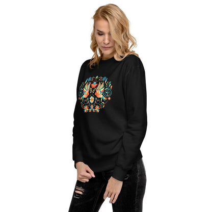 Mexican Otomi Print Fleece Sweatshirt - The Global Wanderer