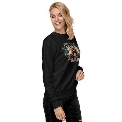 Mexican Otomi Print Fleece Sweatshirt - The Global Wanderer