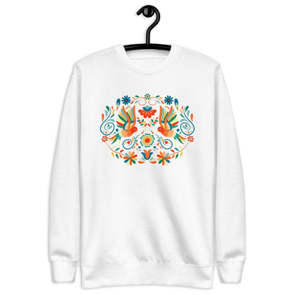 Mexican Otomi Print Fleece Sweatshirt - The Global Wanderer