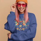 Mexican Otomi Print Fleece Sweatshirt - The Global Wanderer