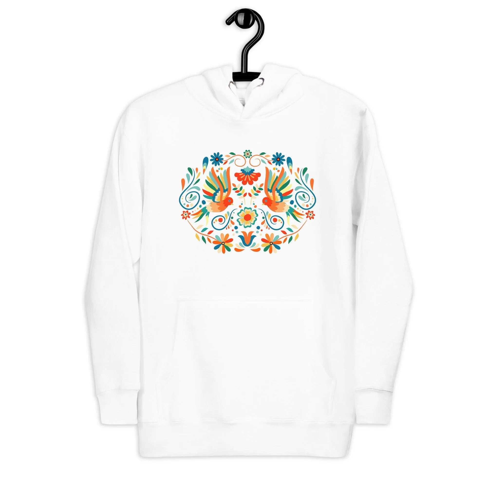 Mexican Otomi Print Hoodie - The Global Wanderer