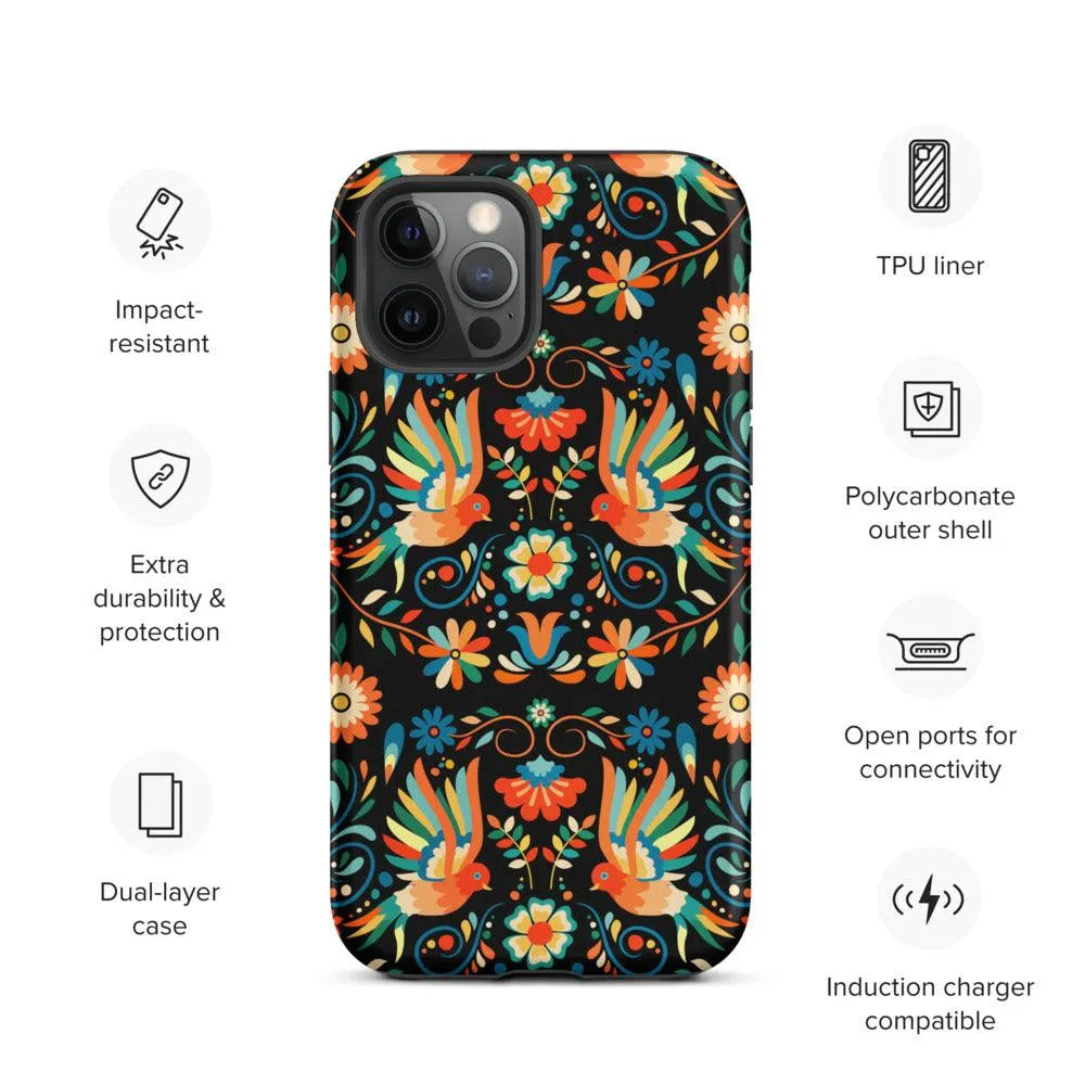 Mexican Otomi Print Tough MagSafe iPhone Case - The Global Wanderer