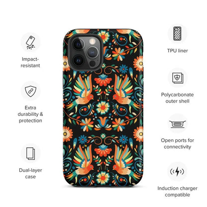 Mexican Otomi Print Tough MagSafe iPhone Case - The Global Wanderer