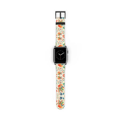 Mexican Otomi Print Watch Band - The Global Wanderer