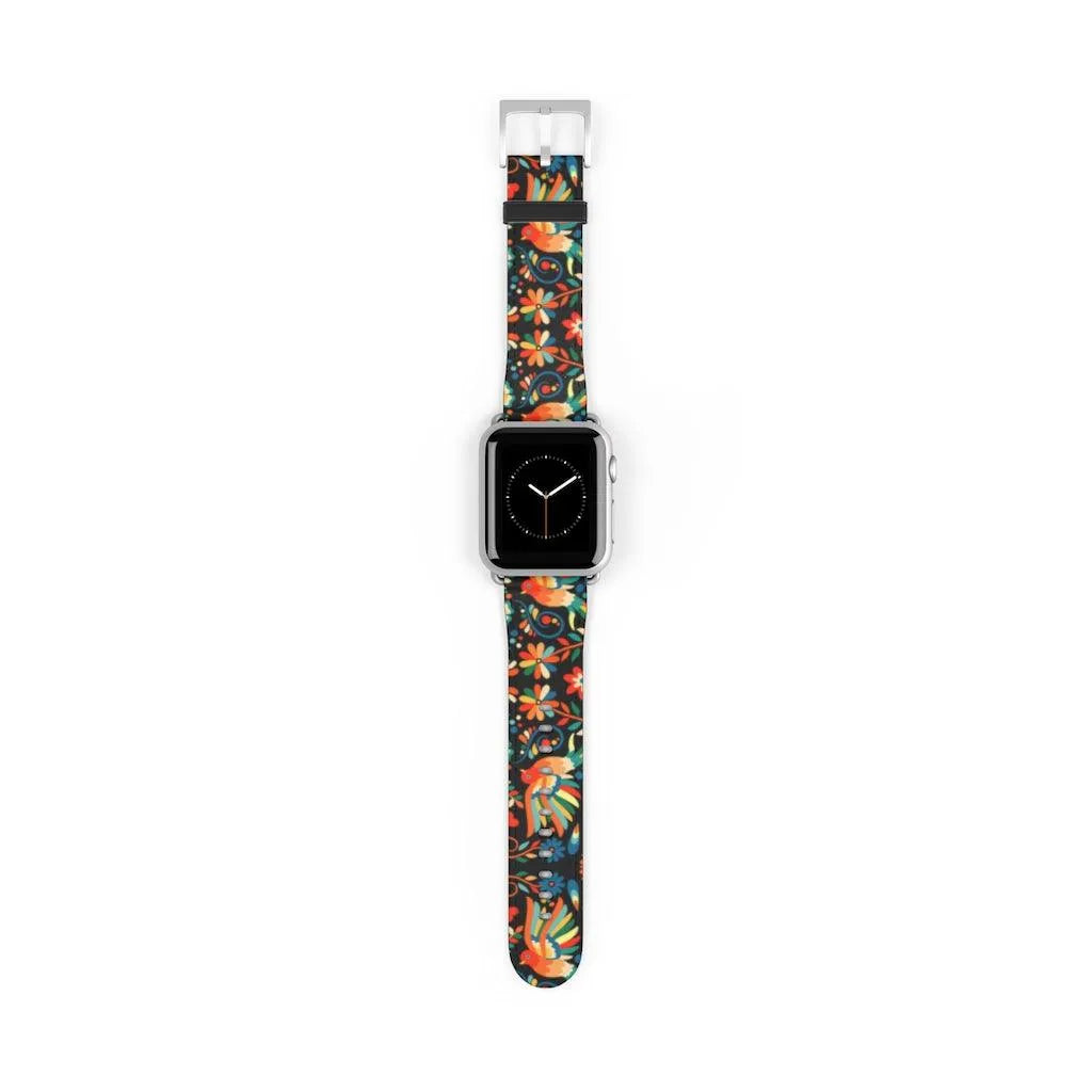 Mexican Otomi Print Watch Band - The Global Wanderer