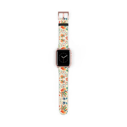 Mexican Otomi Print Watch Band - The Global Wanderer