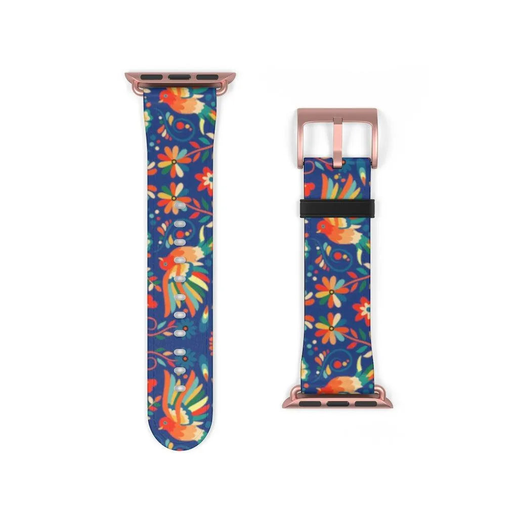 Mexican Otomi Print Watch Band - The Global Wanderer