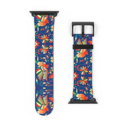 Mexican Otomi Print Watch Band - The Global Wanderer