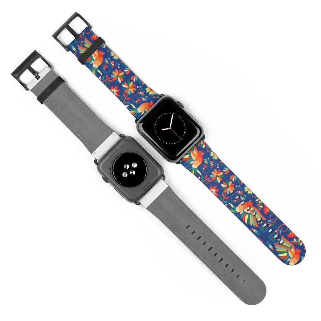 Mexican Otomi Print Watch Band - The Global Wanderer