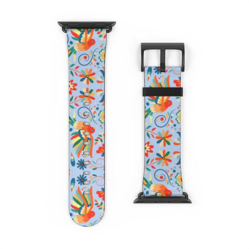 Mexican Otomi Print Watch Band - The Global Wanderer