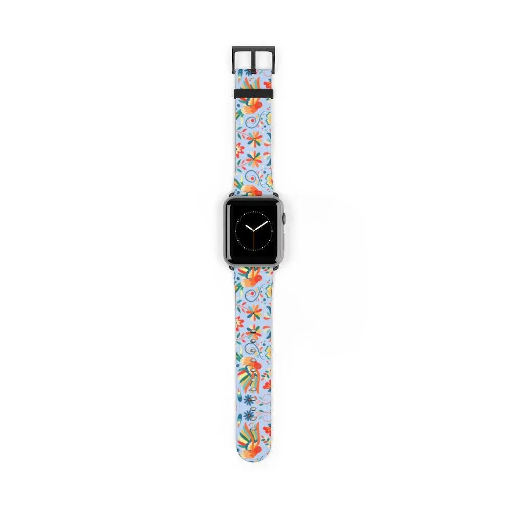 Mexican Otomi Print Watch Band - The Global Wanderer