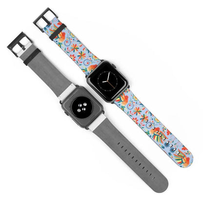 Mexican Otomi Print Watch Band - The Global Wanderer