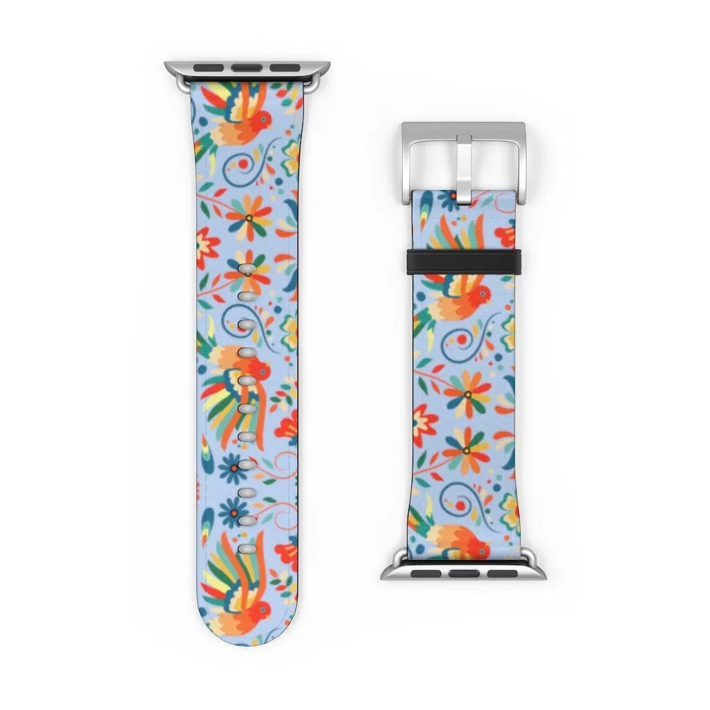 Mexican Otomi Print Watch Band - The Global Wanderer