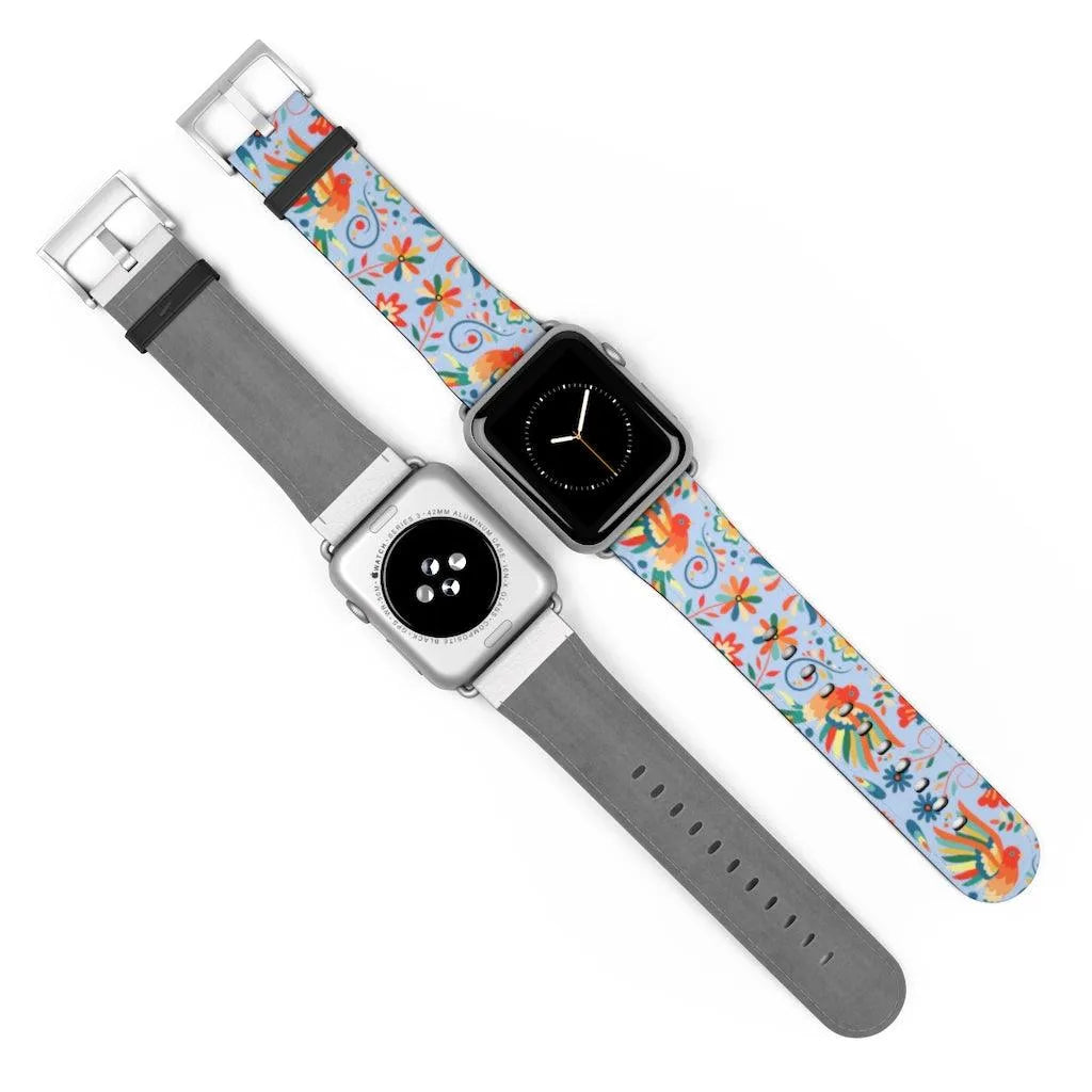 Mexican Otomi Print Watch Band - The Global Wanderer