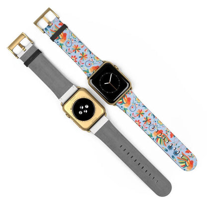 Mexican Otomi Print Watch Band - The Global Wanderer