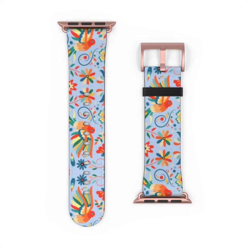 Mexican Otomi Print Watch Band - The Global Wanderer