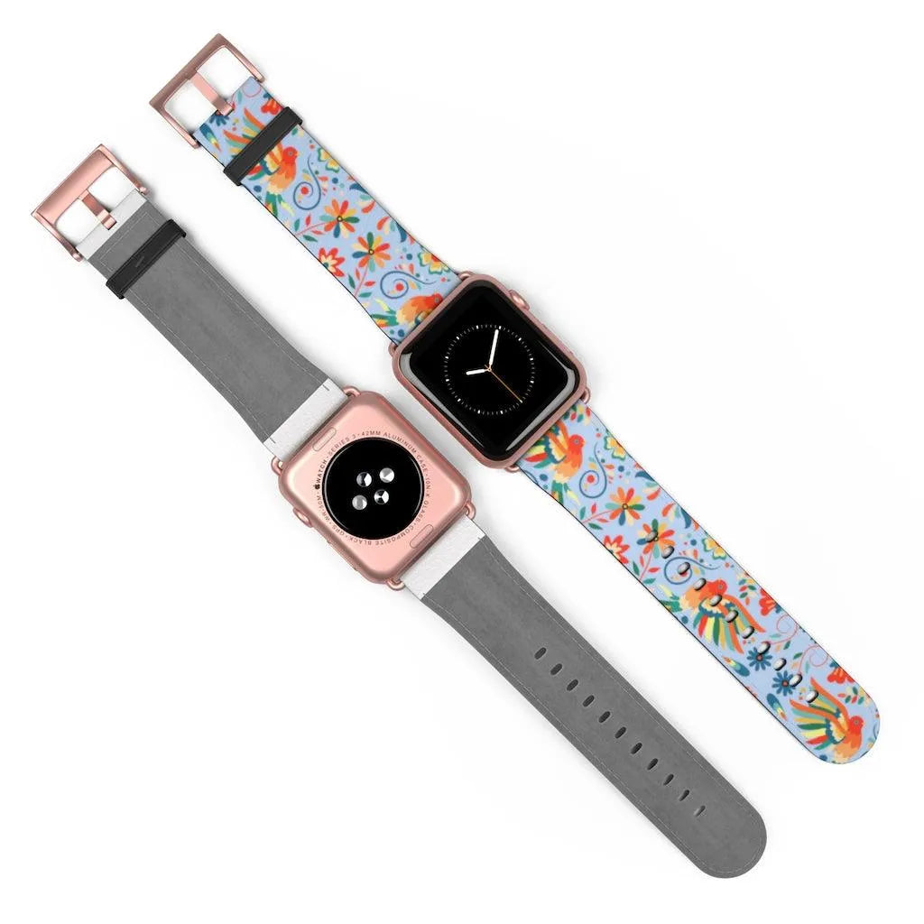 Mexican Otomi Print Watch Band - The Global Wanderer