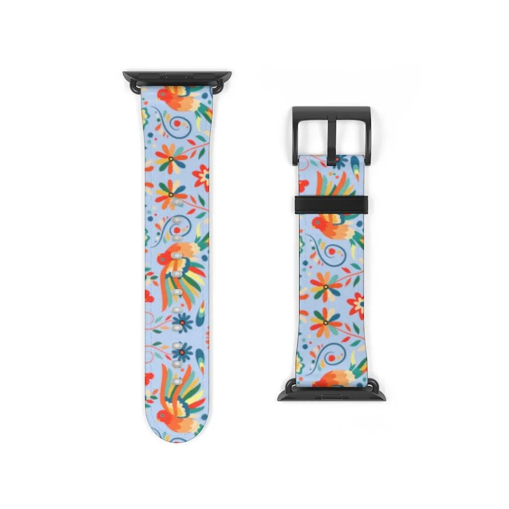 Mexican Otomi Print Watch Band - The Global Wanderer