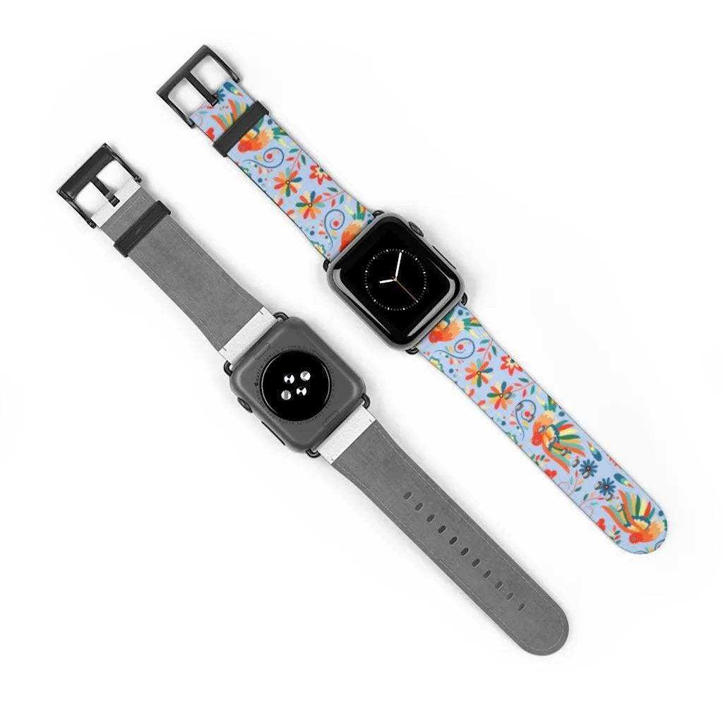 Mexican Otomi Print Watch Band - The Global Wanderer