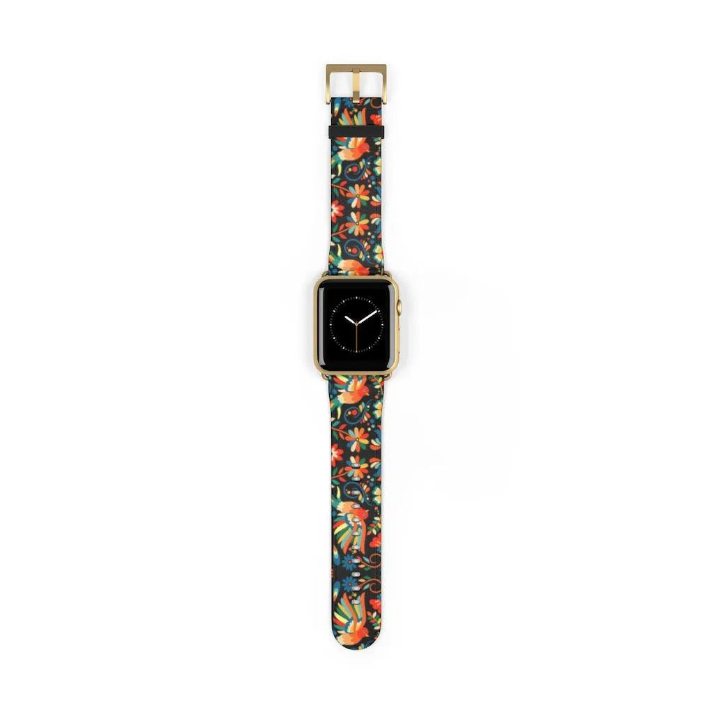 Mexican Otomi Print Watch Band - The Global Wanderer