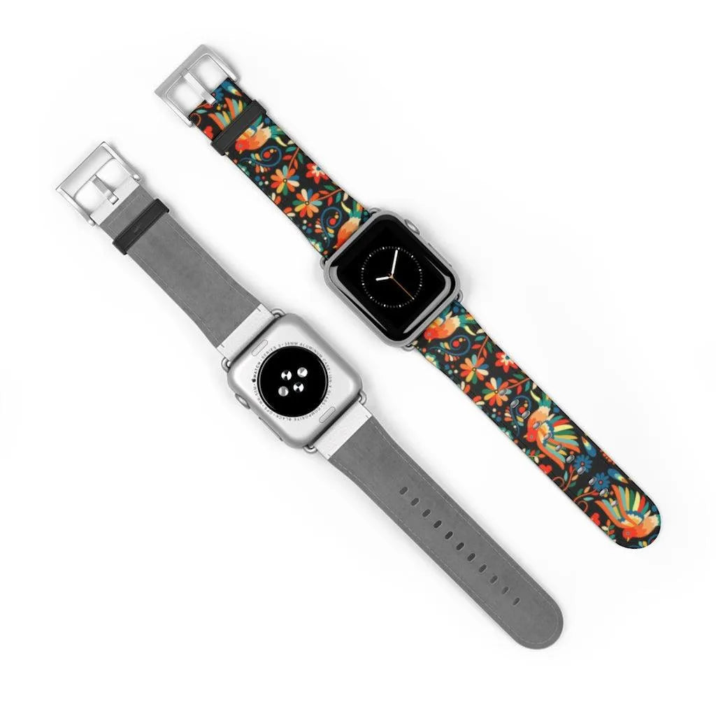 Mexican Otomi Print Watch Band - The Global Wanderer