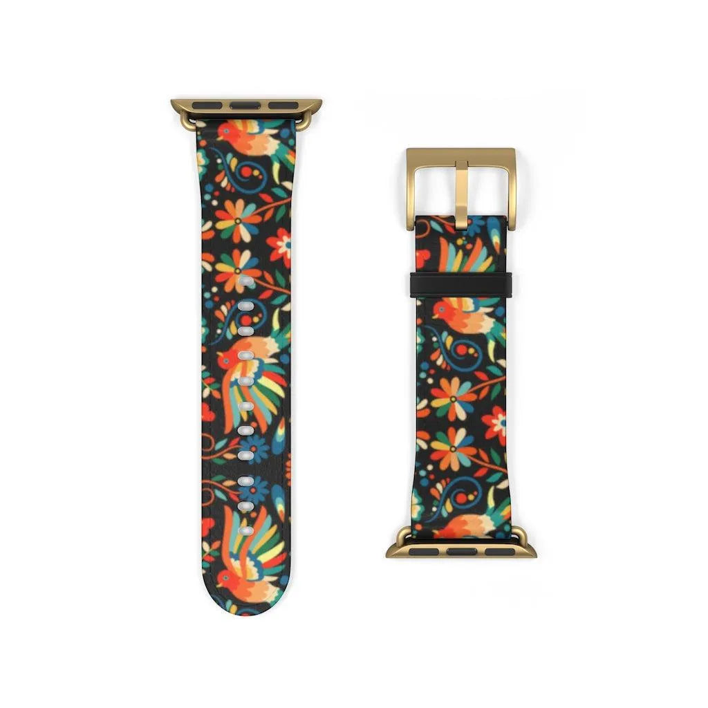 Mexican Otomi Print Watch Band - The Global Wanderer