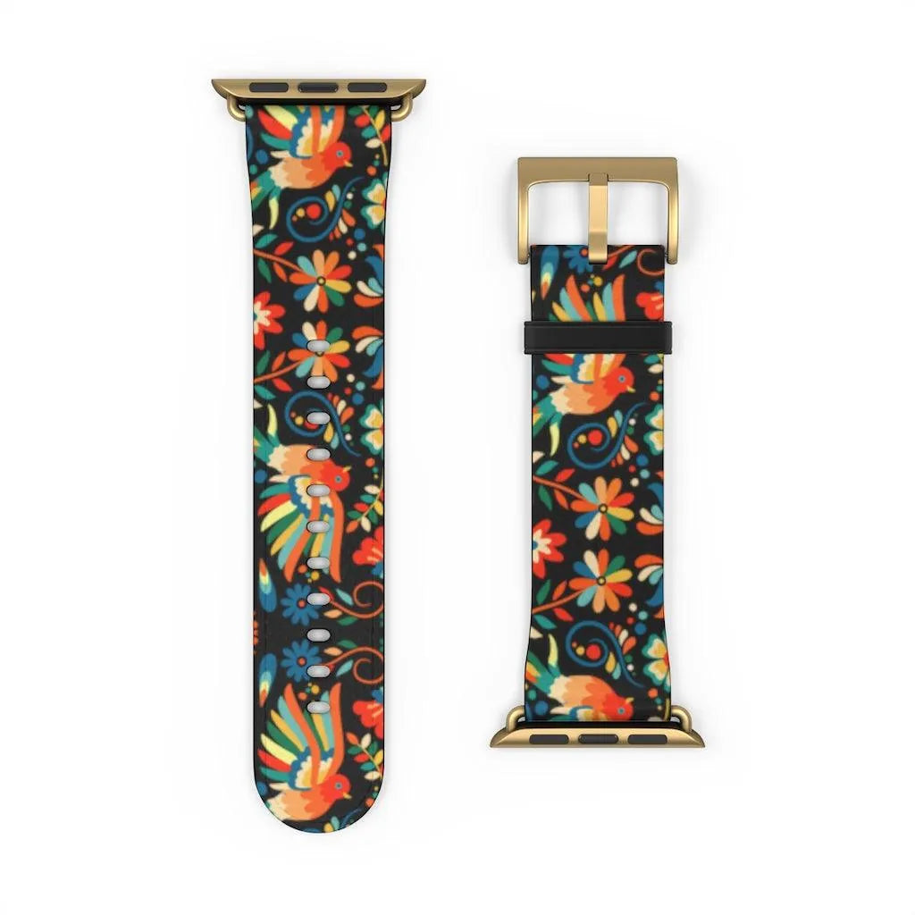 Mexican Otomi Print Watch Band - The Global Wanderer