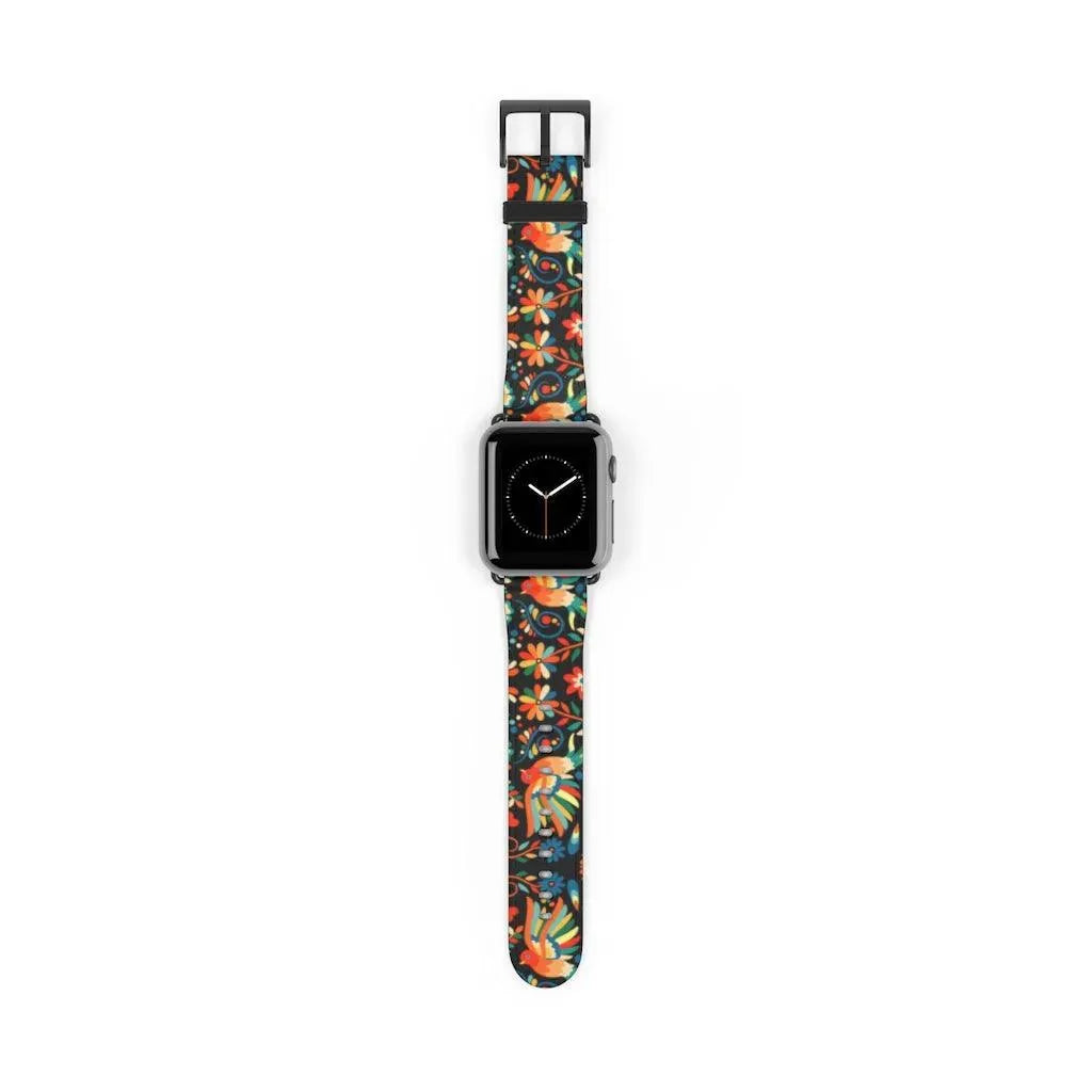 Mexican Otomi Print Watch Band - The Global Wanderer