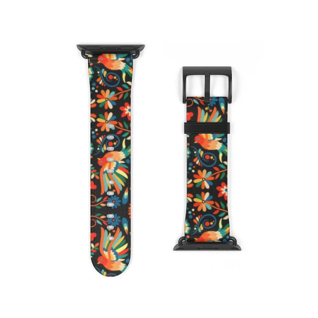 Mexican Otomi Print Watch Band - The Global Wanderer