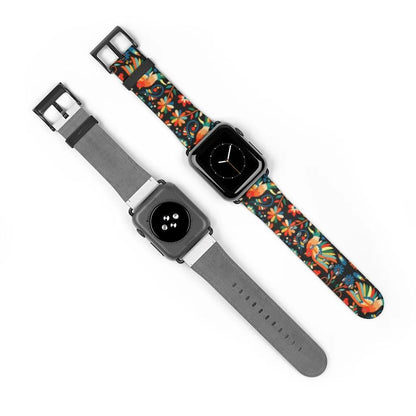 Mexican Otomi Print Watch Band - The Global Wanderer