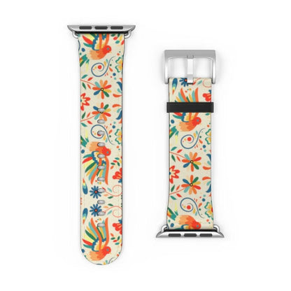 Mexican Otomi Print Watch Band - The Global Wanderer