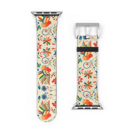 Mexican Otomi Print Watch Band - The Global Wanderer