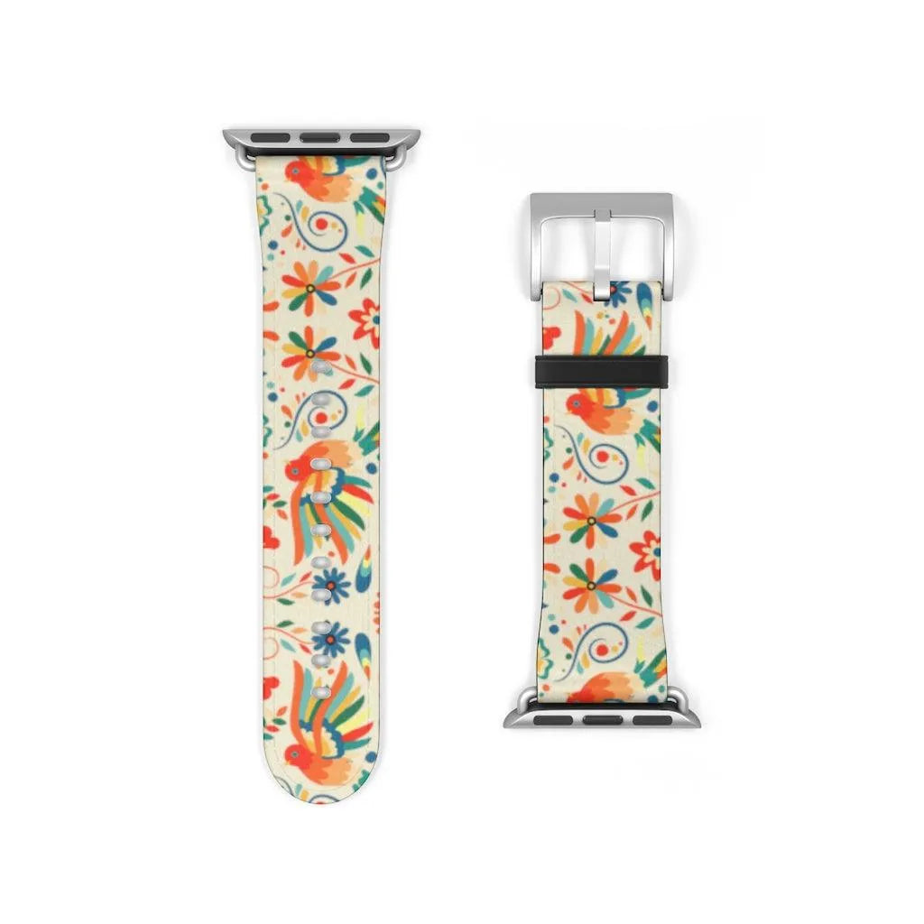 Mexican Otomi Print Watch Band - The Global Wanderer