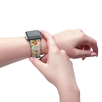 Mexican Otomi Print Watch Band - The Global Wanderer