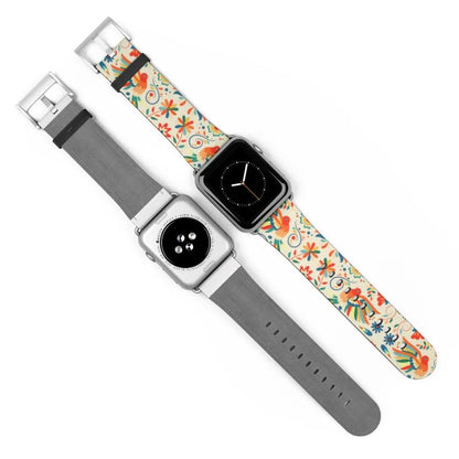 Mexican Otomi Print Watch Band - The Global Wanderer