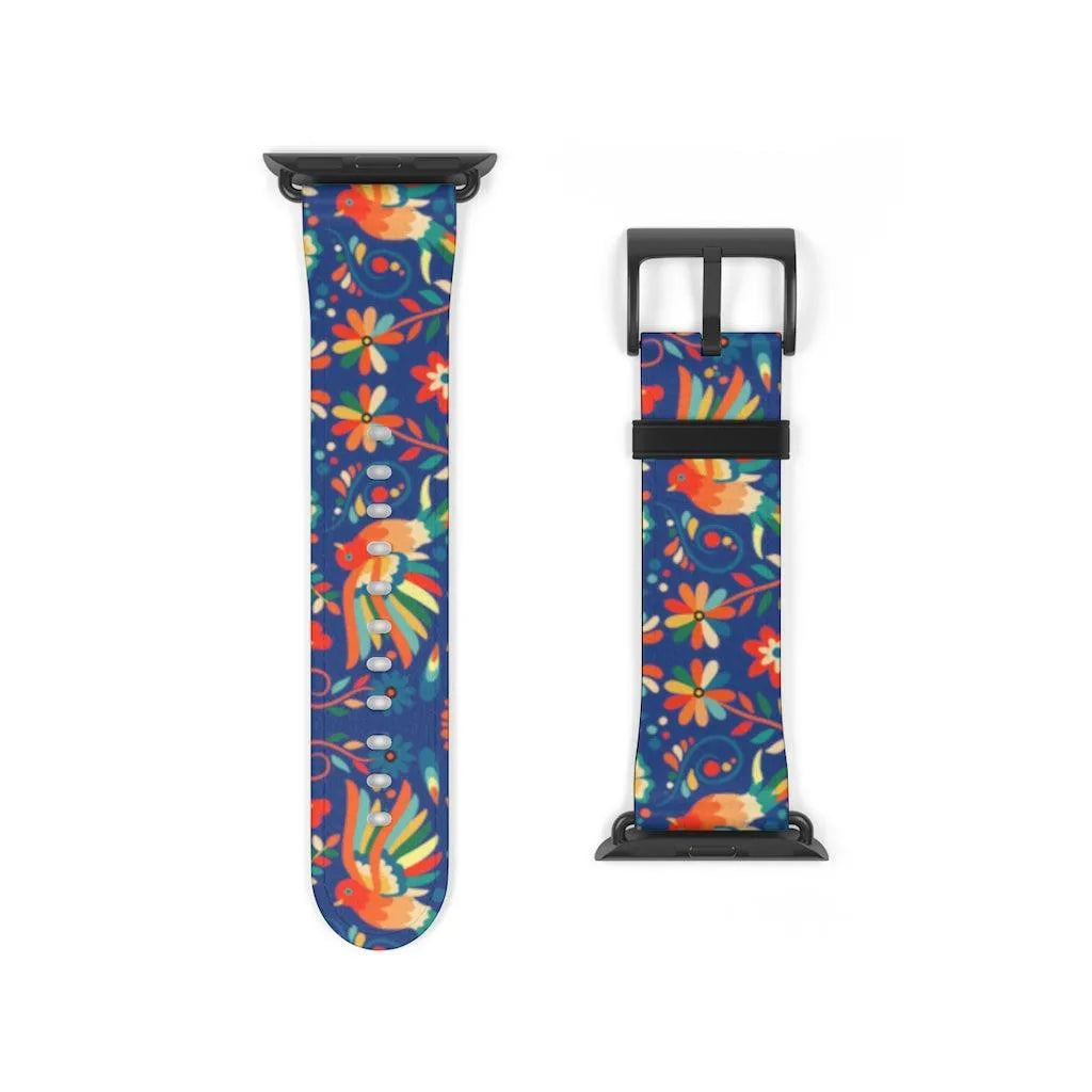 Mexican Otomi Print Watch Band - The Global Wanderer