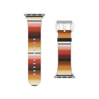 Mexican Red-Orange Serape Watch Band - The Global Wanderer