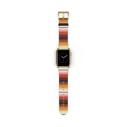 Mexican Red-Orange Serape Watch Band - The Global Wanderer