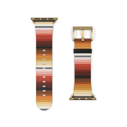 Mexican Red-Orange Serape Watch Band - The Global Wanderer