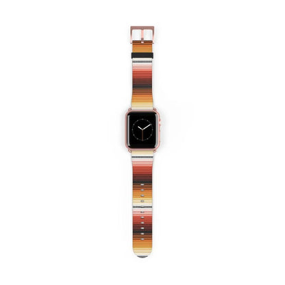 Mexican Red-Orange Serape Watch Band - The Global Wanderer