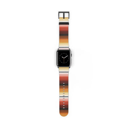 Mexican Red-Orange Serape Watch Band - The Global Wanderer